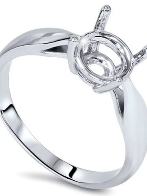 Pompeii3 Engagement Ring Solitaire Mounting 14k White Gold