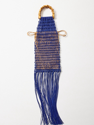 Cobalt Knotted Bamboo Bag