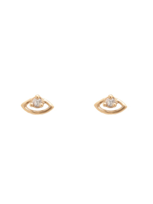 Miró Eye Studs, White Sapphire