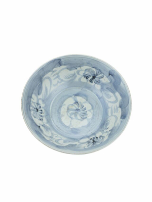 Silla Seagrass Large Plate, Blue And White