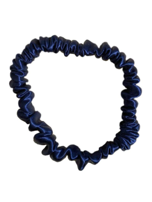 Organic Silk Skinny Scrunchie – Royal Blue