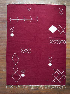 Scattered Stitch Wool Runner/rug