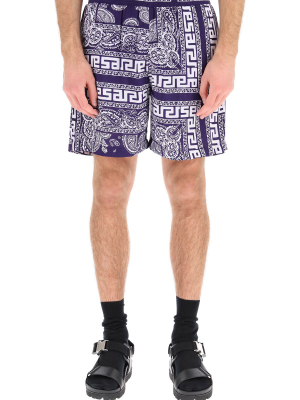 Aries Bandana Print Shorts