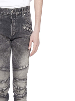 Balmain Panelled Slim-fit Jeans