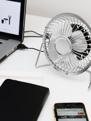 Usb Desk Fan - Silver