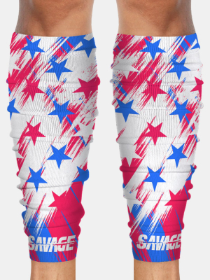 Savage Stars Pink Blue Football Leg Sleeves