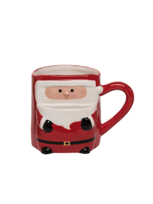 Transpac Dolomite 6 In. Red Christmas Cookie Character Mug