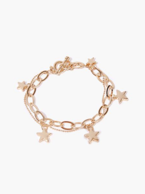 Star Charm Layered Bracelet