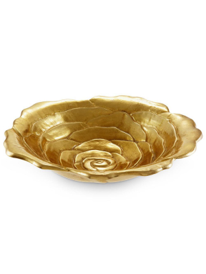 Julia Knight Rose 15" Bowl In Gold