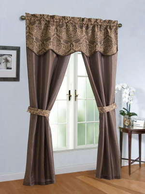 Kate Aurora Complete 5 Pc. Sheer Window In A Bag Curtain & Valance Set