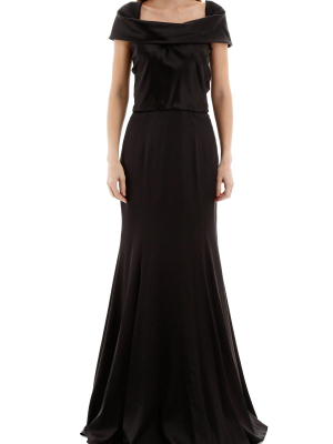 Dolce & Gabbana Squared-neck Draped Maxi Dress