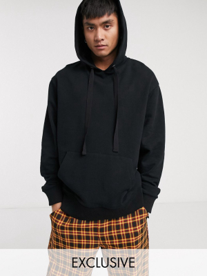 Collusion Hoodie In Black