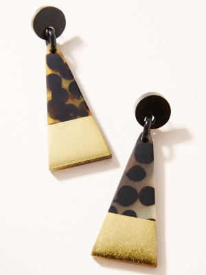 Dipped Triangle Drop Earrings