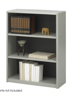 Steel 3-shelf Valuemate Economy Steel Bookcase In Gray- Safco