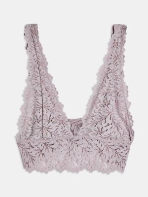 Mauve Leaf Lace Bralet