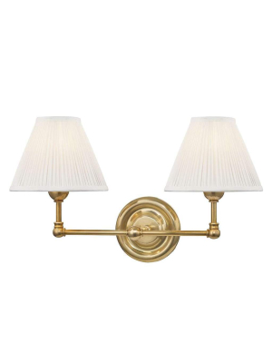 Classic No.1 2 Light Wall Sconce