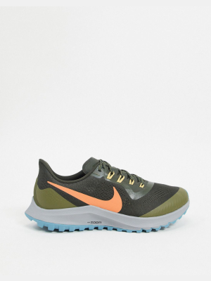 Nike Running Air Zoom Pegasus 36 Trail Trainers In Green