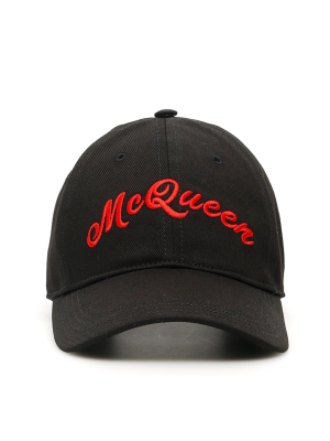 Alexander Mcqueen Logo Embroidered Baseball Cap