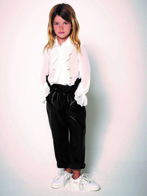 Faux Leather Philosophy Trousers