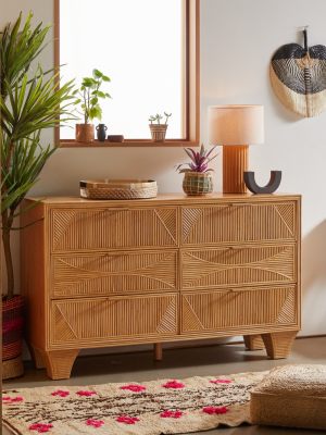 Caroline Rattan 6-drawer Dresser