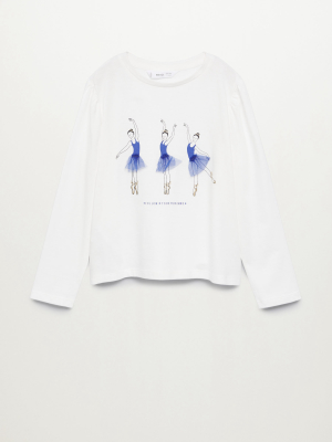 Tulle Detail T-shirt