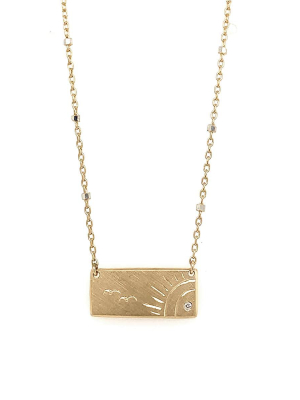 Julez Bryant 14k Gold Coco Bar Necklace