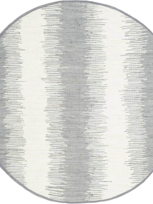 Montauk Frequency Gray Round Rug