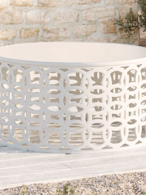 Lattice Circles White Coffee Table