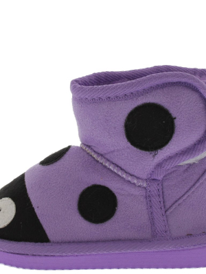 Rossi2 Purple Infant Velcro Ladybug Boot