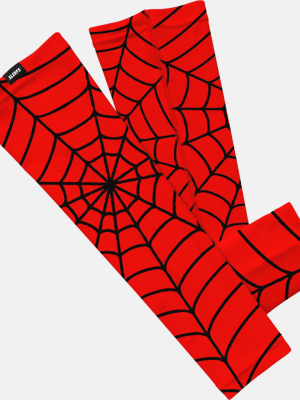 Red Web Pattern Arm Sleeve