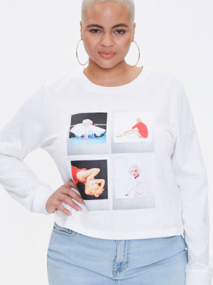 Plus Size Marilyn Monroe Long-sleeve Tee