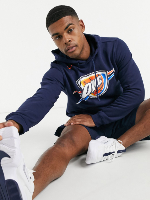 Nike Basketball Logo Fleece Sweat In Navy