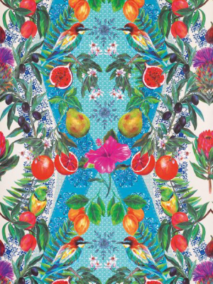 Talavera Wallpaper In Citrus Fruits And Vivid Hedgerow Flowers By Matthew Williamson