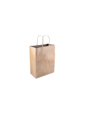 Cosco Premium Shopping Bag Paper 8 X 10 1/4 Brown 50/box 098375