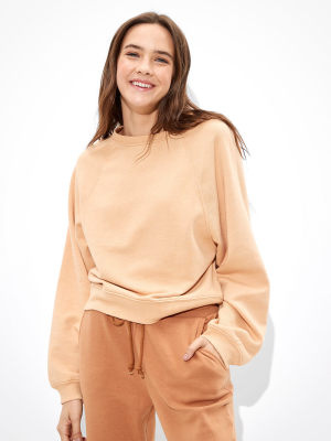 Ae Fleece Dolman Crew Neck Sweatshirt