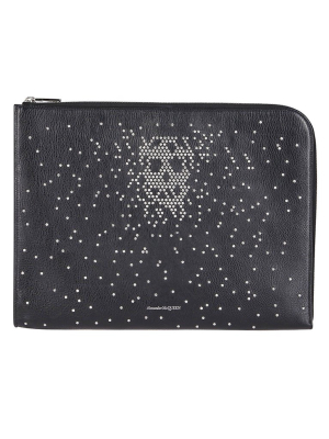 Alexander Mcqueen Studded Skull Clutch Bag