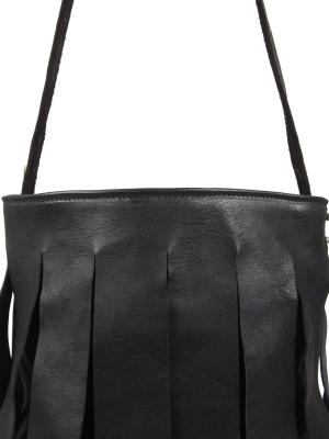 Guidi Fringed Bucket Shoulder Bag