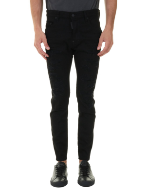 Dsquared2 Distressed Low-rise Jeans