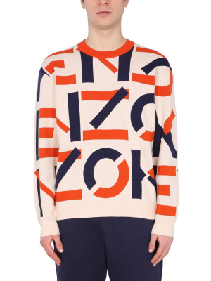 Kenzo Allover Logo Intarsia Jumper