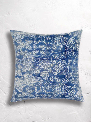 Vintage Indigo Phoenix Pillow