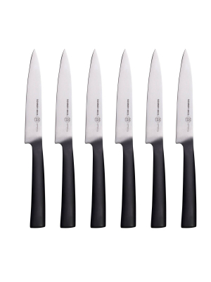 Schmidt Brothers Cutlery Carbon 6 6pc Steak Knife Set