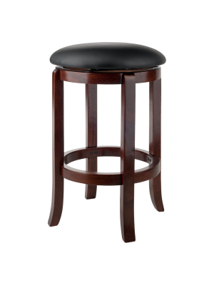 24" Walcott Swivel Counter Height Barstool Walnut - Winsome