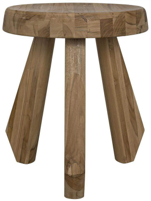 Noir Priam Teak Stool