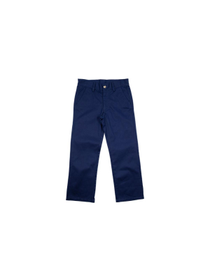 Prep School Pants - Nantucket Navy With Richmond Red Stork