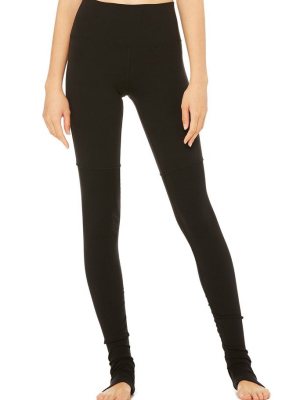 High-waist Goddess Legging - Black/black