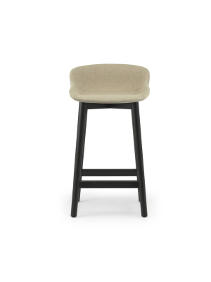 Hyg Counter Stool: Wood Base + Full Upholstered