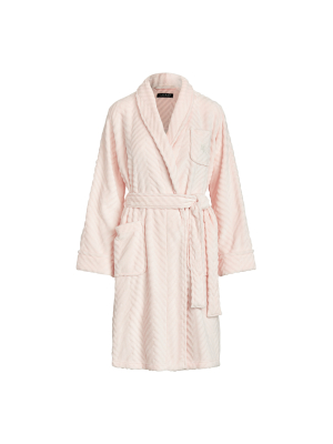 Herringbone Short Shawl-collar Robe