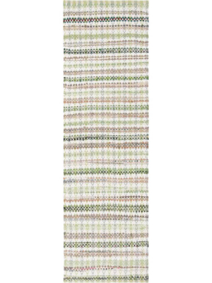 Montauk Striped Green/multi Runner Rug