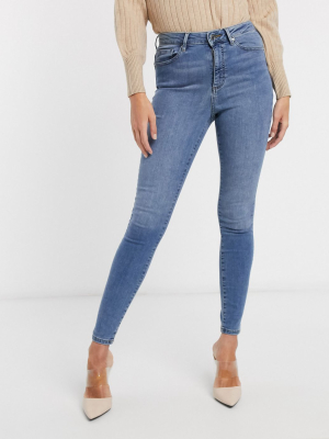 Vero Moda Skinny Jean With High Waist In Light Blue