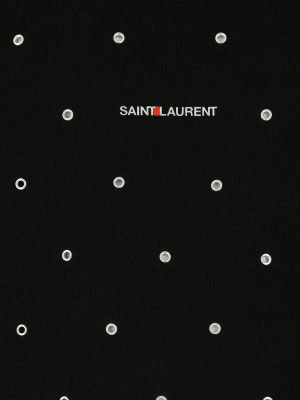 Saint Laurent Logo Eyelet Sweatshirt